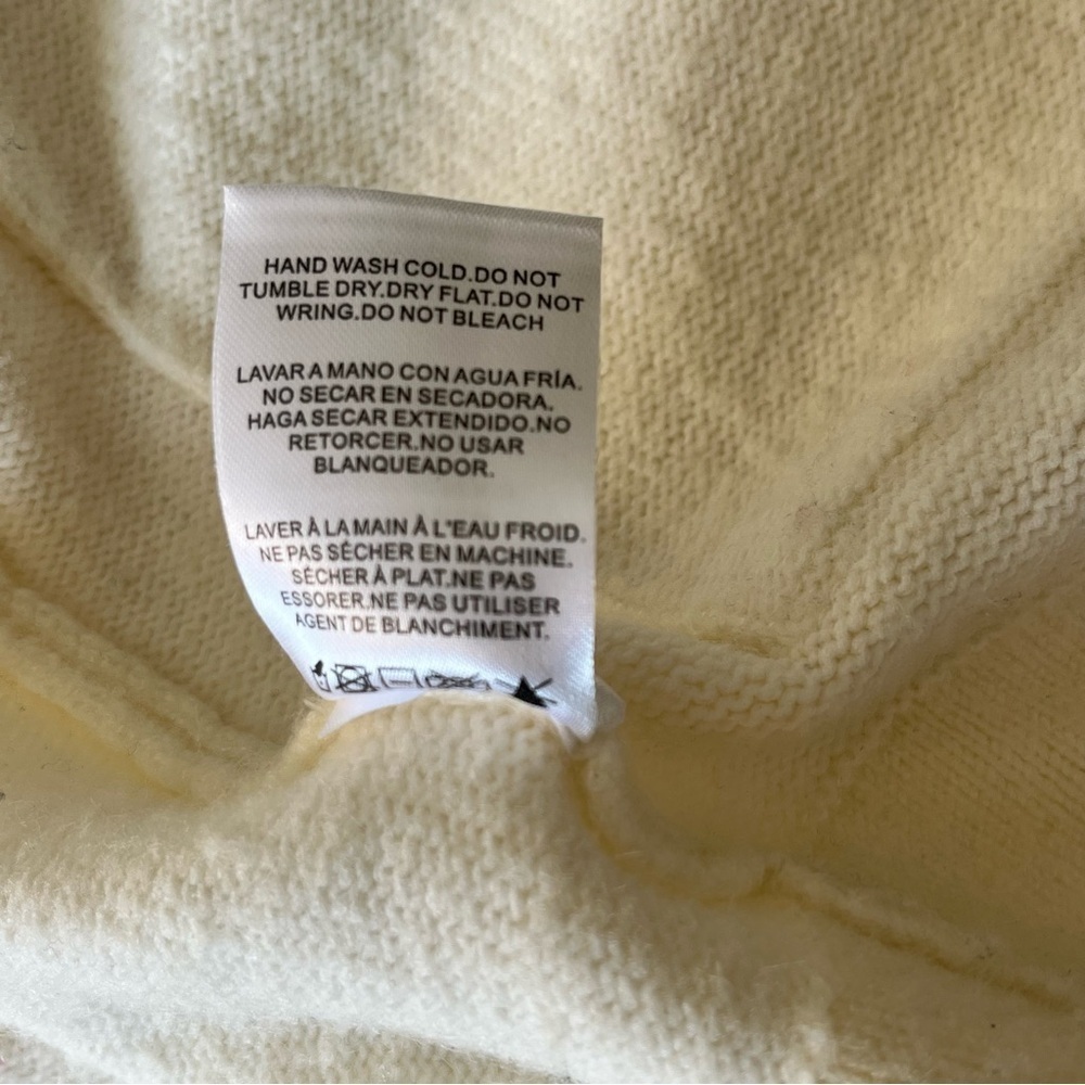 Thread & Supply Cream Women's Oversized Open Front Sweater Cardigan Coat Pockets - Picture 8 of 8